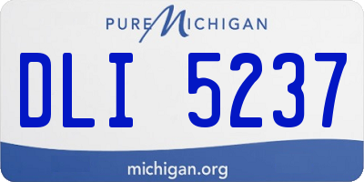 MI license plate DLI5237