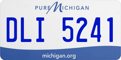 MI license plate DLI5241