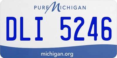 MI license plate DLI5246