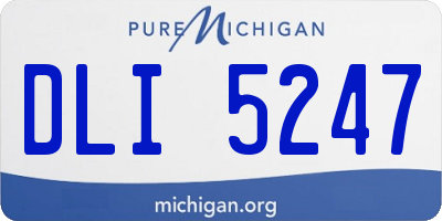 MI license plate DLI5247
