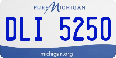 MI license plate DLI5250
