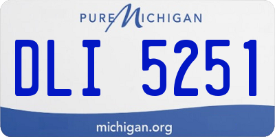 MI license plate DLI5251