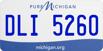 MI license plate DLI5260