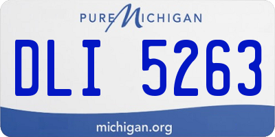 MI license plate DLI5263