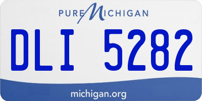 MI license plate DLI5282