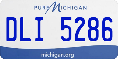 MI license plate DLI5286