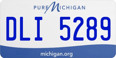 MI license plate DLI5289