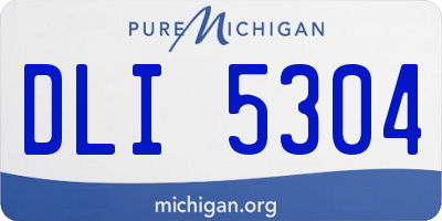 MI license plate DLI5304