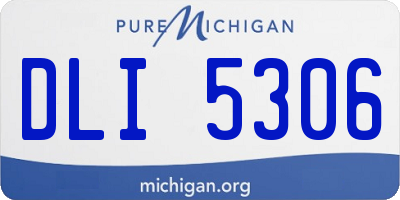 MI license plate DLI5306
