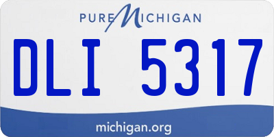 MI license plate DLI5317