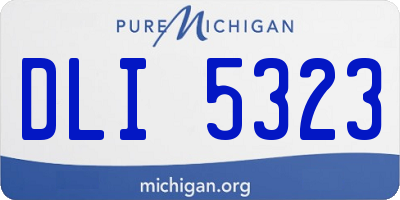 MI license plate DLI5323