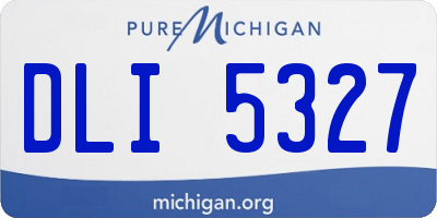 MI license plate DLI5327