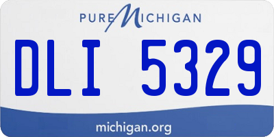 MI license plate DLI5329