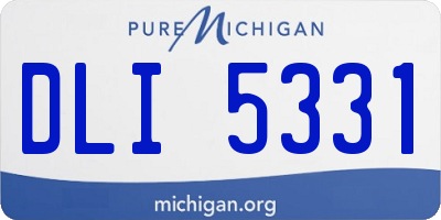 MI license plate DLI5331