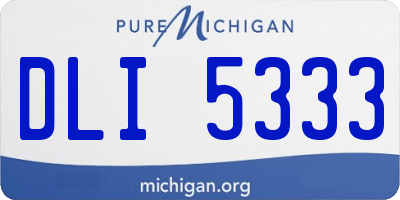 MI license plate DLI5333