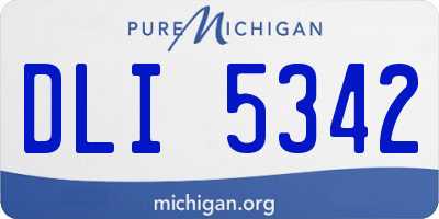 MI license plate DLI5342