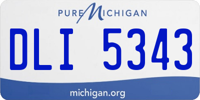 MI license plate DLI5343