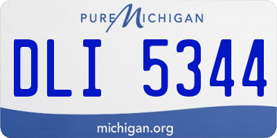MI license plate DLI5344