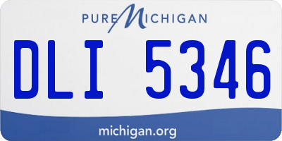 MI license plate DLI5346