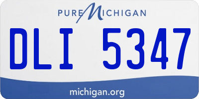 MI license plate DLI5347
