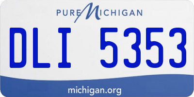 MI license plate DLI5353