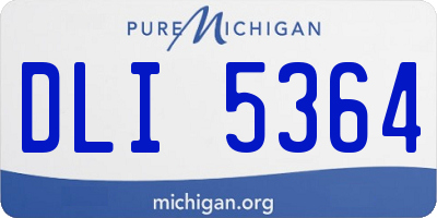 MI license plate DLI5364