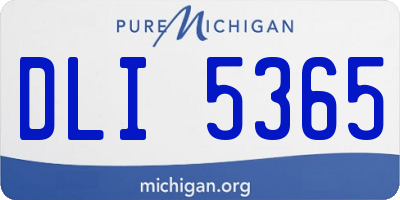 MI license plate DLI5365