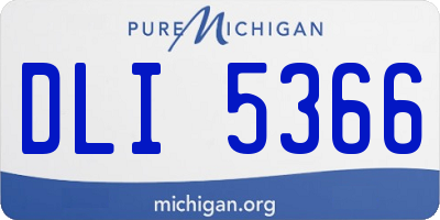 MI license plate DLI5366