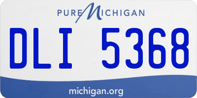 MI license plate DLI5368