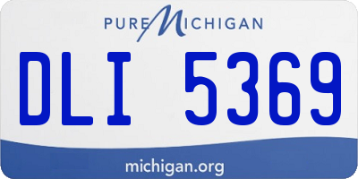 MI license plate DLI5369