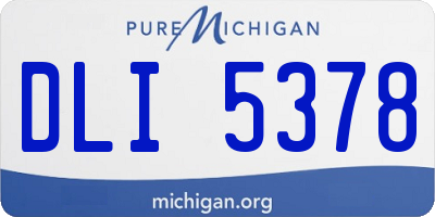 MI license plate DLI5378