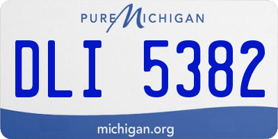 MI license plate DLI5382