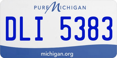 MI license plate DLI5383