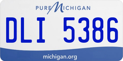 MI license plate DLI5386