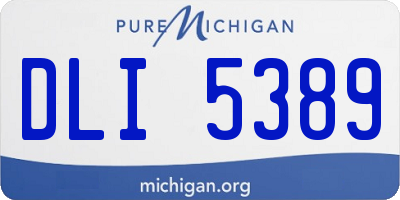 MI license plate DLI5389