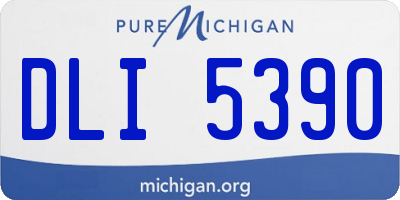 MI license plate DLI5390