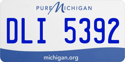 MI license plate DLI5392