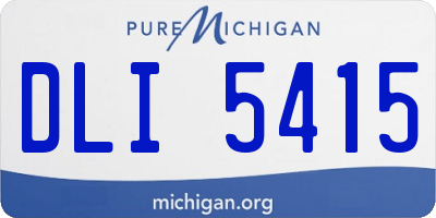 MI license plate DLI5415