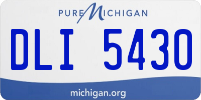 MI license plate DLI5430