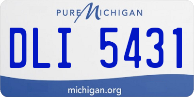 MI license plate DLI5431
