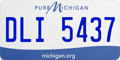 MI license plate DLI5437