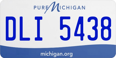 MI license plate DLI5438