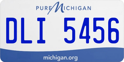 MI license plate DLI5456