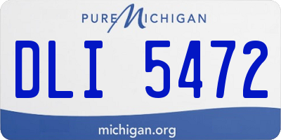 MI license plate DLI5472