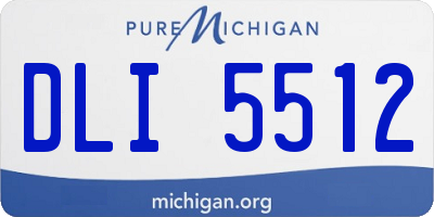 MI license plate DLI5512