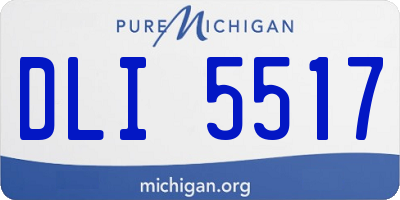 MI license plate DLI5517