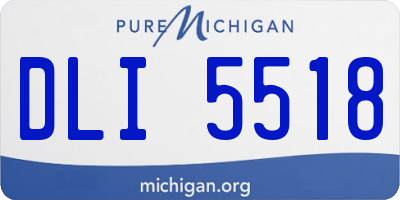 MI license plate DLI5518