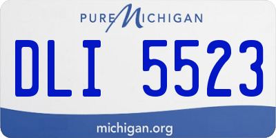 MI license plate DLI5523