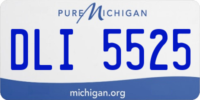 MI license plate DLI5525