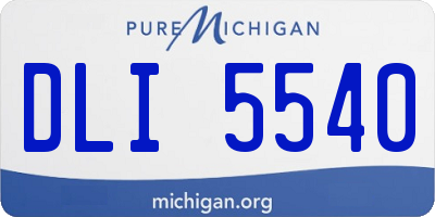 MI license plate DLI5540